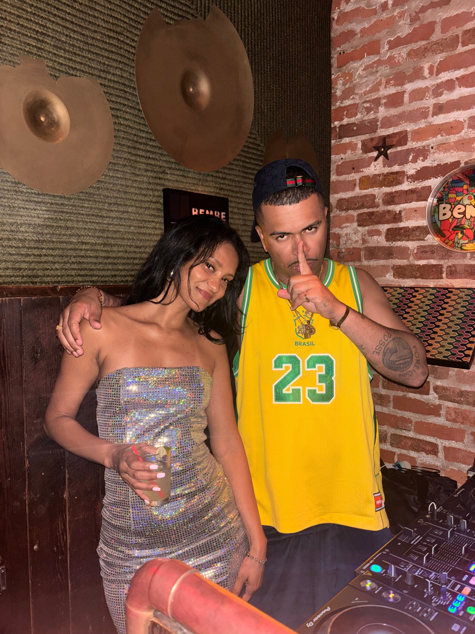 Moniki and a guest at Baile Goes Global in Brooklyn